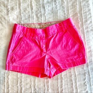 J CREW Hot Pink Chino Shorts